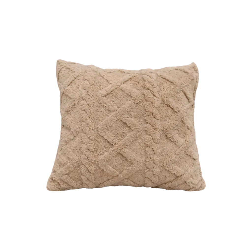 Coussin en polyester (beige)