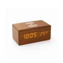 Réveil numérique avec chargeur sans fil et affichage de la température