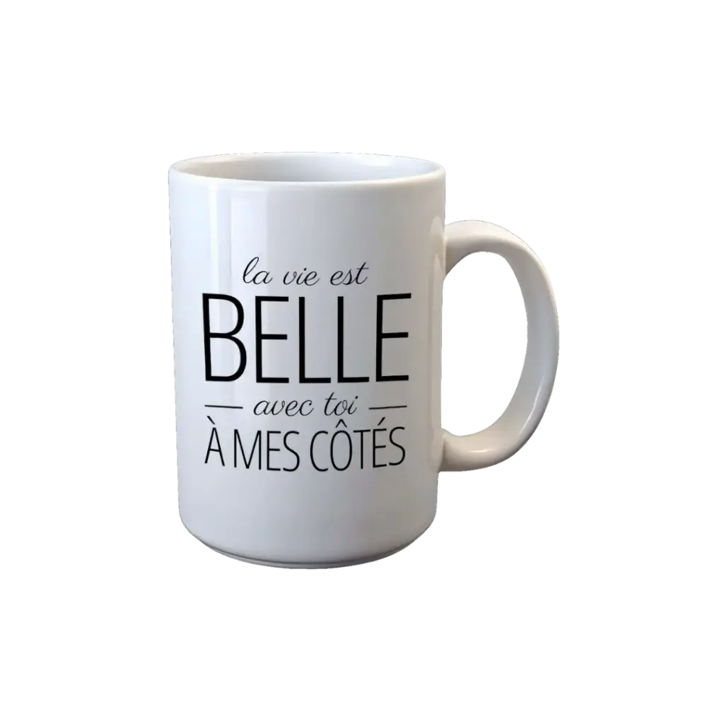 Mug Blanc 8,2 X 12,3 "La Vie Est Belle"