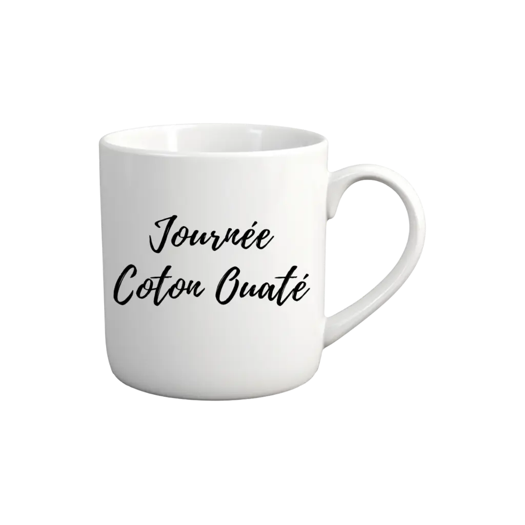 White Mug 8.8 X 9.2 "Journee Coton Ouate"