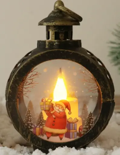 [7115090501] Round Lantern Led Light Ornament