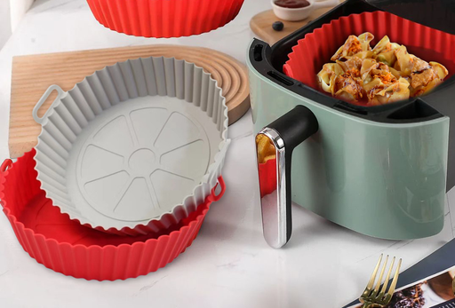 [3931CALS] Revêtement circulaire en silicone pour friteuse à air (paquet de 2 pièces)